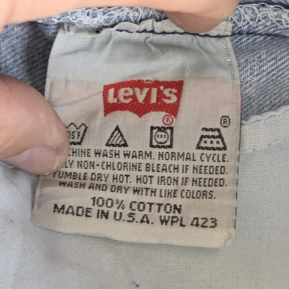 Vintage Levis 501 Jeans Mens 31x34 Blue Regular Straight Button Fly Made In USA